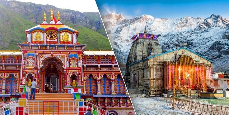 badrinath and kedarnath temples.