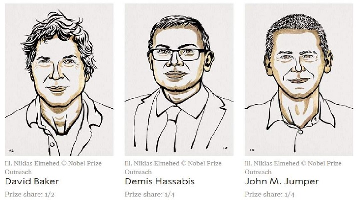 david baker, john jumper and demis hassabis