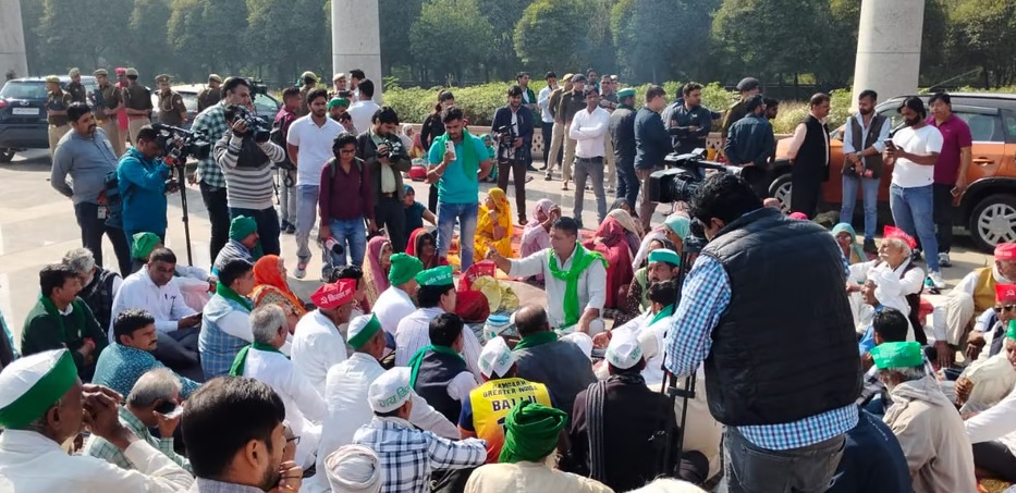 farmers protesting