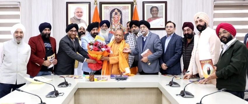 sikh delegation with chief minister yogi adityanath.